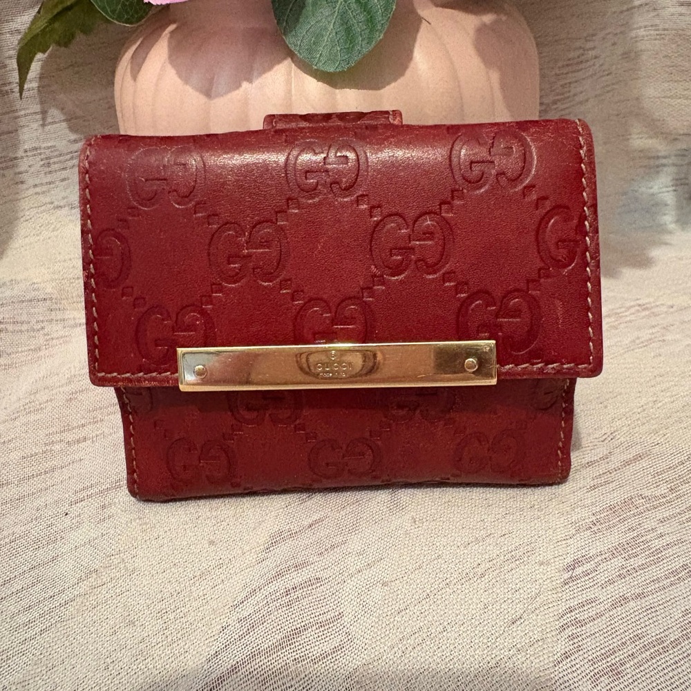 Gucci Red Leather Wallet